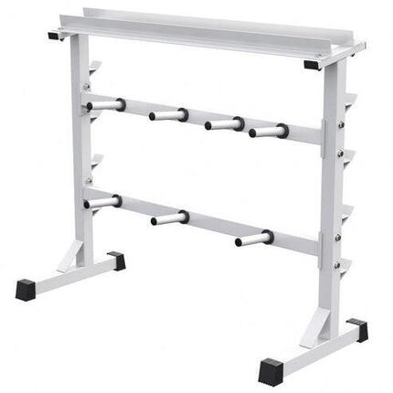 RACK DE RANGEMENT BLANC POUR POIDS ET HALTERES 30/31 MM | MUSCULATION