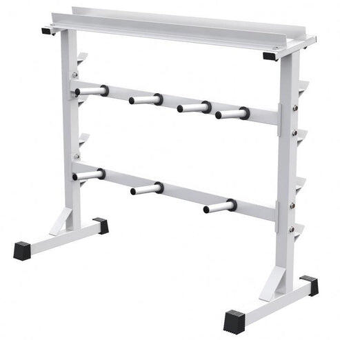 RACK DE RANGEMENT BLANC POUR POIDS ET HALTERES 30/31 MM | MUSCULATION