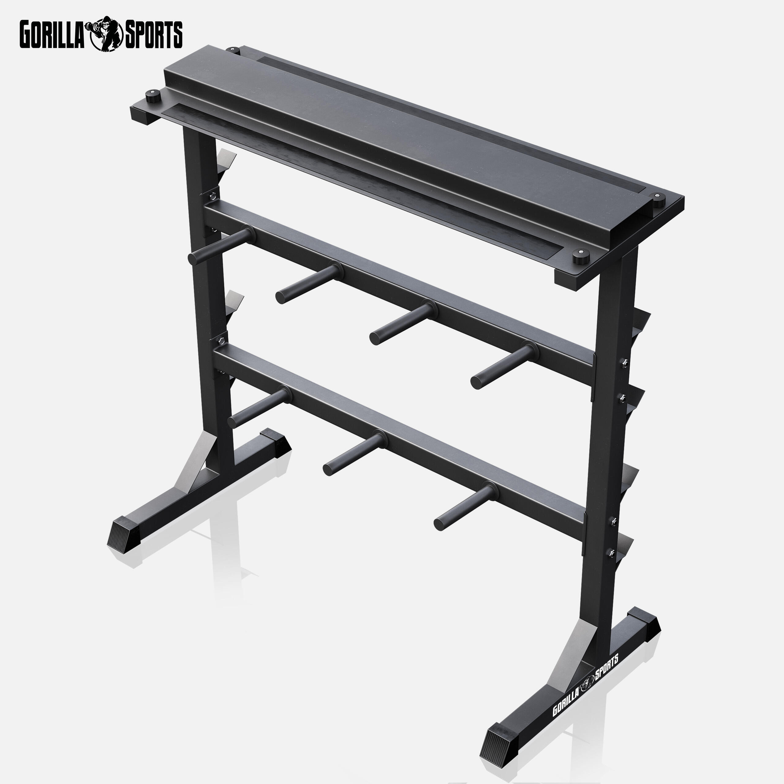 Scaffale di stoccaggio Gorilla Sports in acciaio 120×50×96 cm nero/grigio 6/7