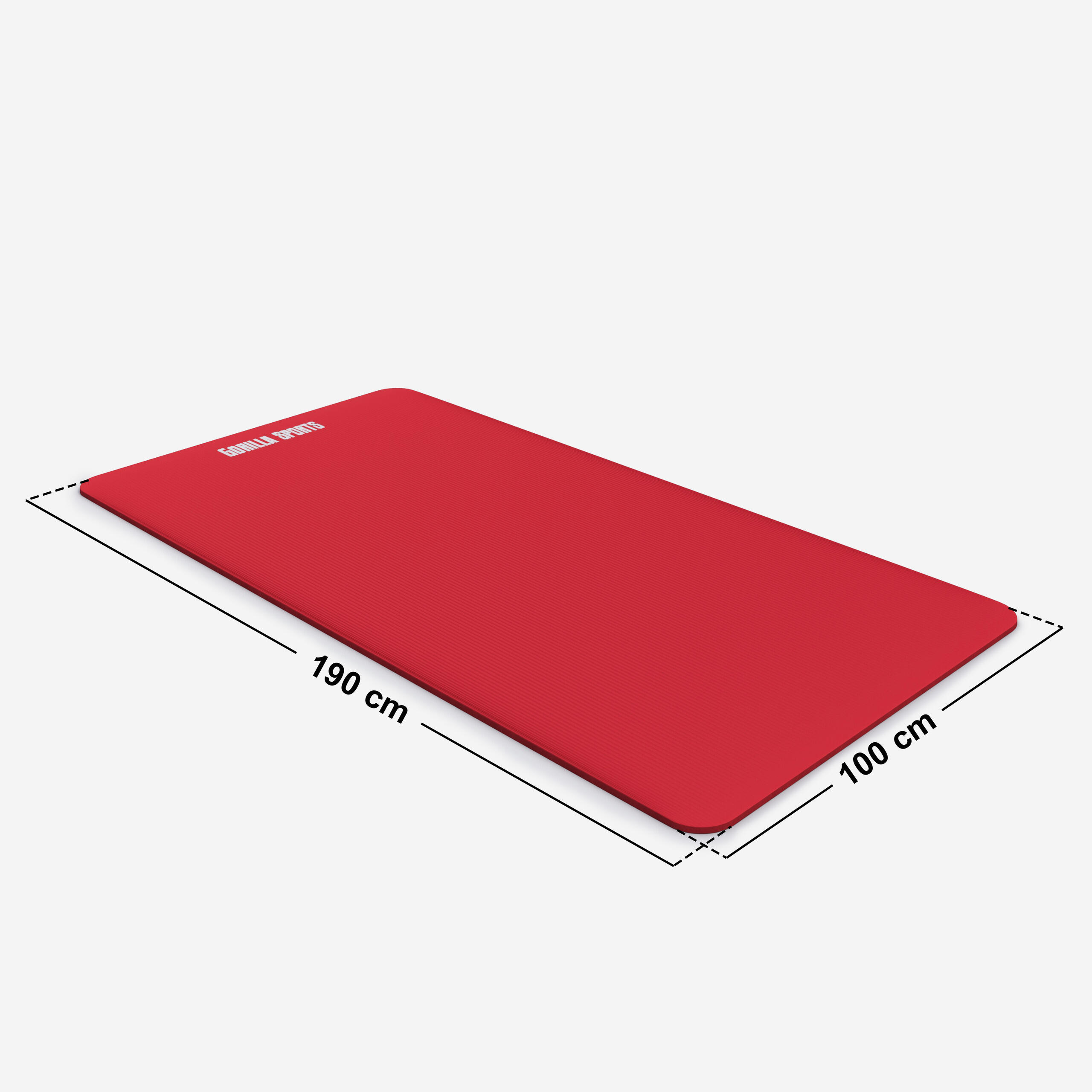 Esterilla Yoga Pilates Gorilla Sports Rojo 190cm x 100cm x1,5Cm 4/7