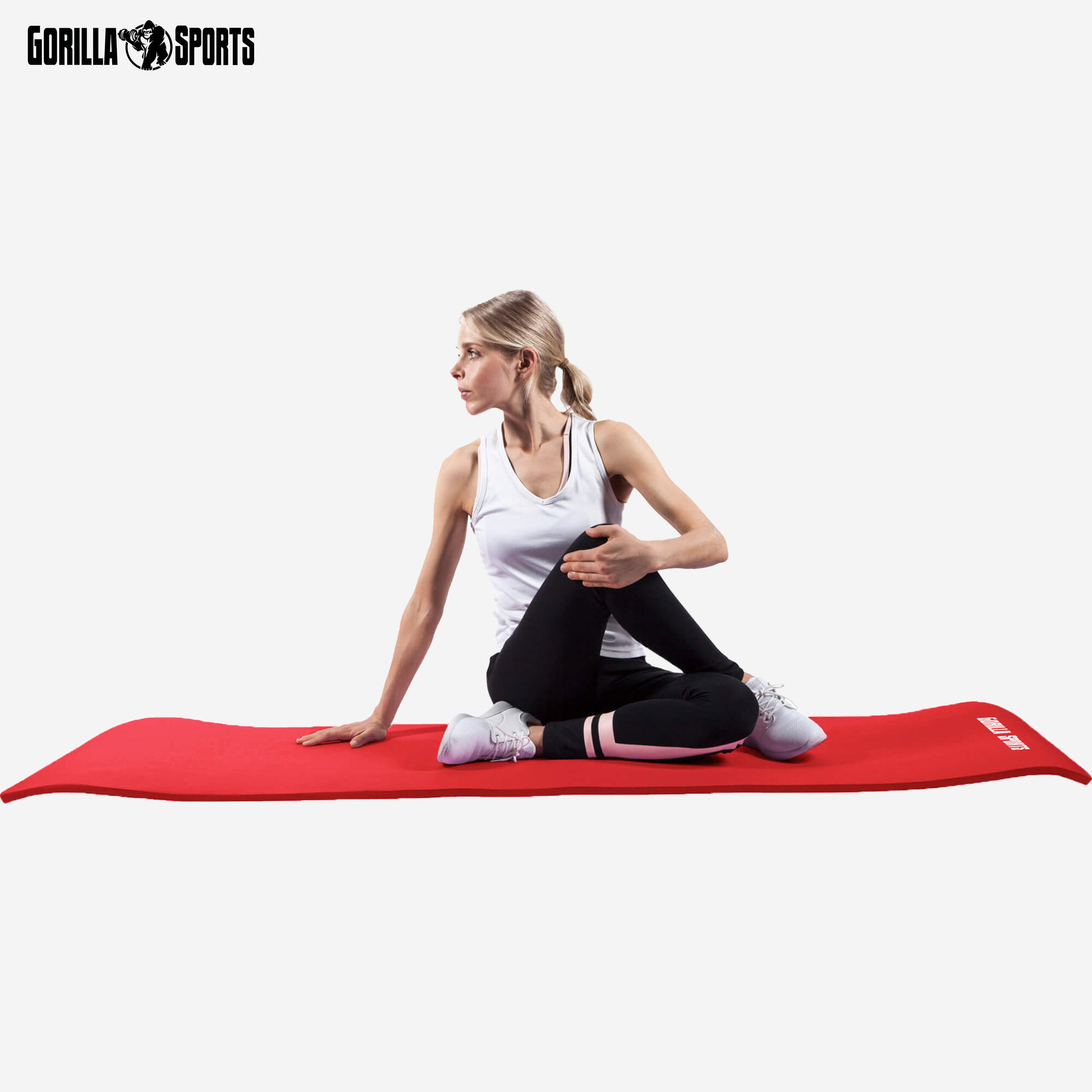 Esterilla Yoga Pilates Gorilla Sports Rojo 190cm x 100cm x1,5Cm 6/7
