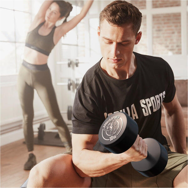 HALTÈRE MONOBLOC ROND | MUSCULATION | AU CHOIX DE 2,5KG À 40 KG 3/7