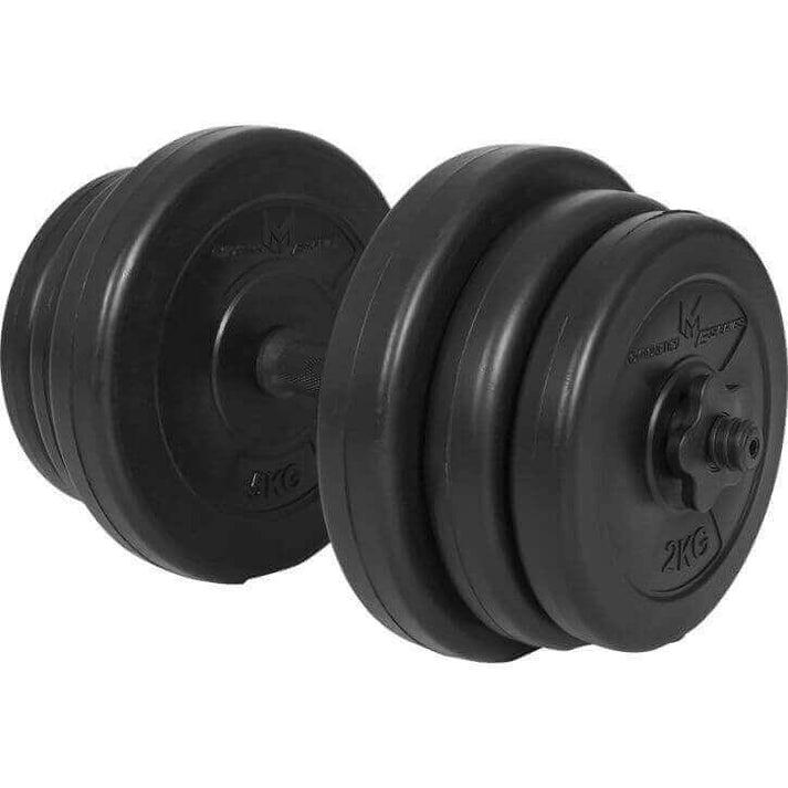 Set manubri GYRONETICS 20 kg, barra 25 mm, rivestimento in plastica 2/7