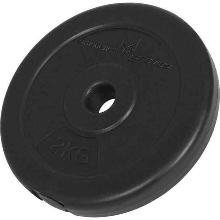 Set manubri GYRONETICS 20 kg, barra 25 mm, rivestimento in plastica 5/7