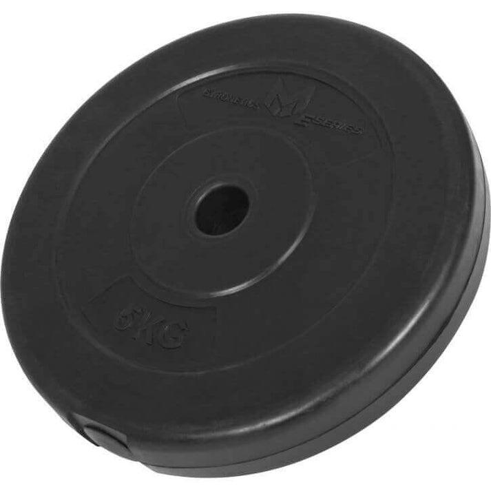 Set manubri GYRONETICS 20 kg, barra 25 mm, rivestimento in plastica 6/7