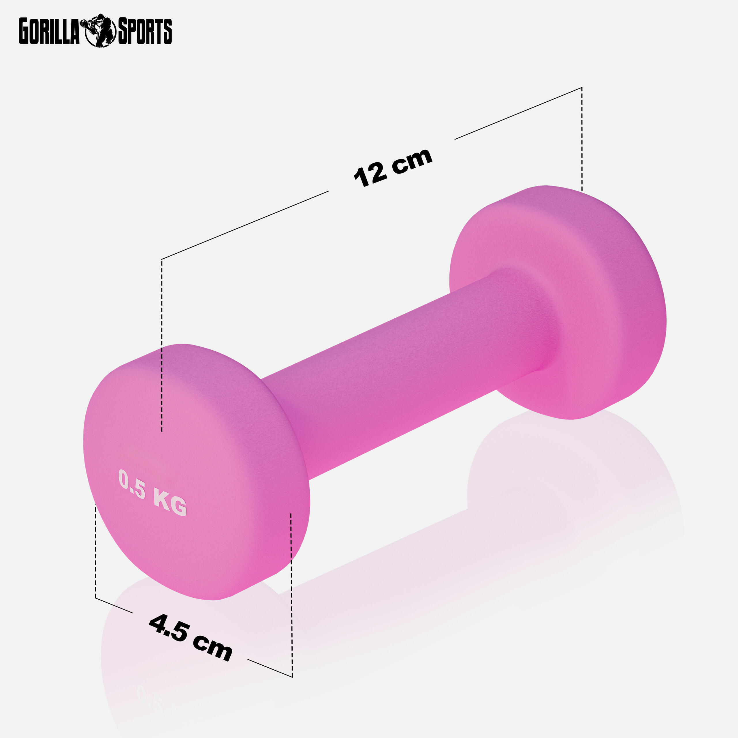 Haltères en néoprène |Au choix de 1KG- 10KG  | 2 x 0.5 KG 2/7