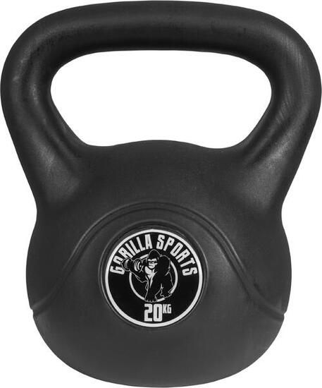 KETTLEBELL NOIR AVEC REVÊTEMENT PLASTIQUE | MUSCULATION| AU CHOIX DE 2KG À 20KG