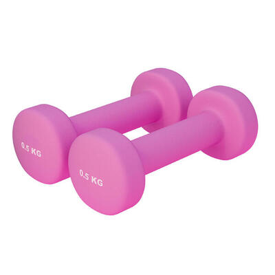 Dumbellset - halterset - aerobics - vinyl - 10 kg (2 x 5 kg)