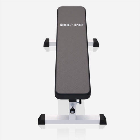 Banc plat Gorilla Sports réglable 4 hauteurs acier noir 200 kg 3/7
