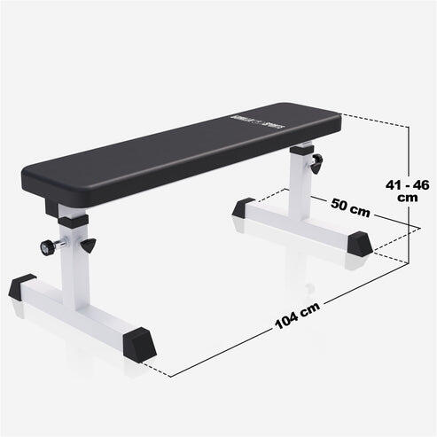 Banc plat Gorilla Sports réglable 4 hauteurs acier noir 200 kg 2/7