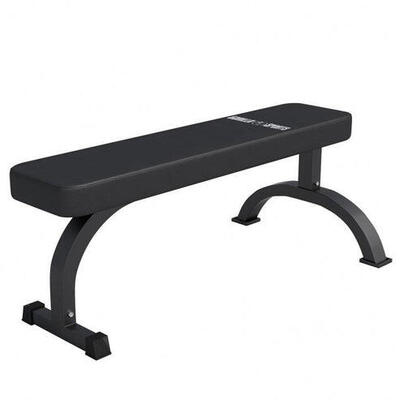 Vlakke halterbank - fitnessbank - belastbaar 400 kg - gs logo