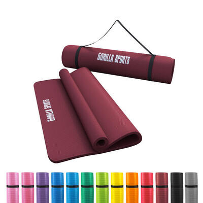 Yogamat deluxe - groen - 190 x 100 x 1,5 cm - yoga mat