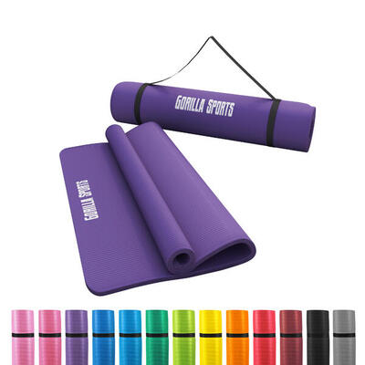 Yogamat deluxe - groen - 190 x 100 x 1,5 cm - yoga mat