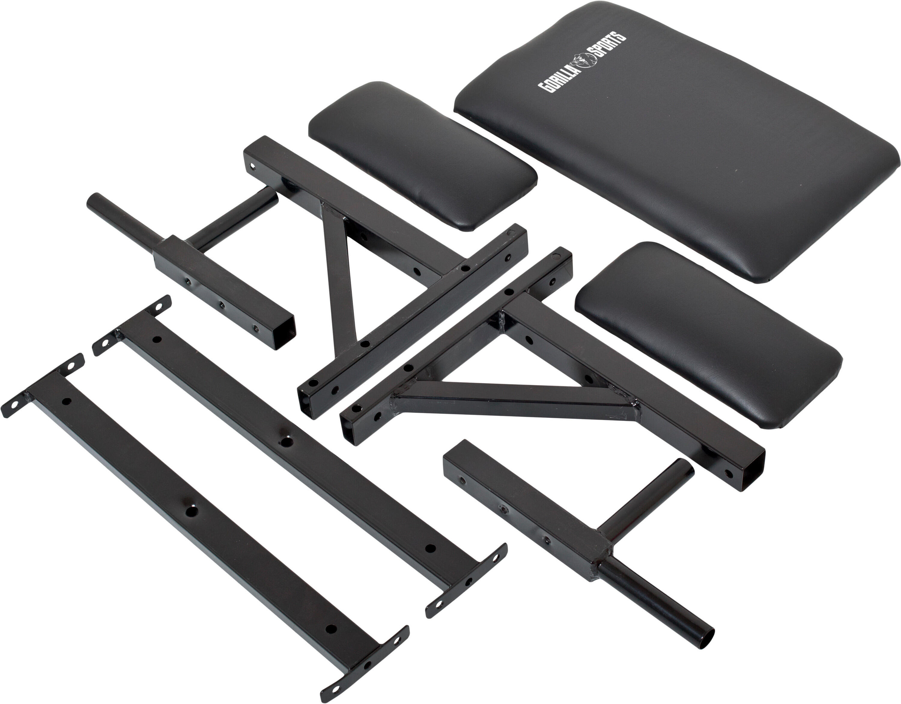 Silla Romana Adominales Pared Gorilla Sports Negro 6/7