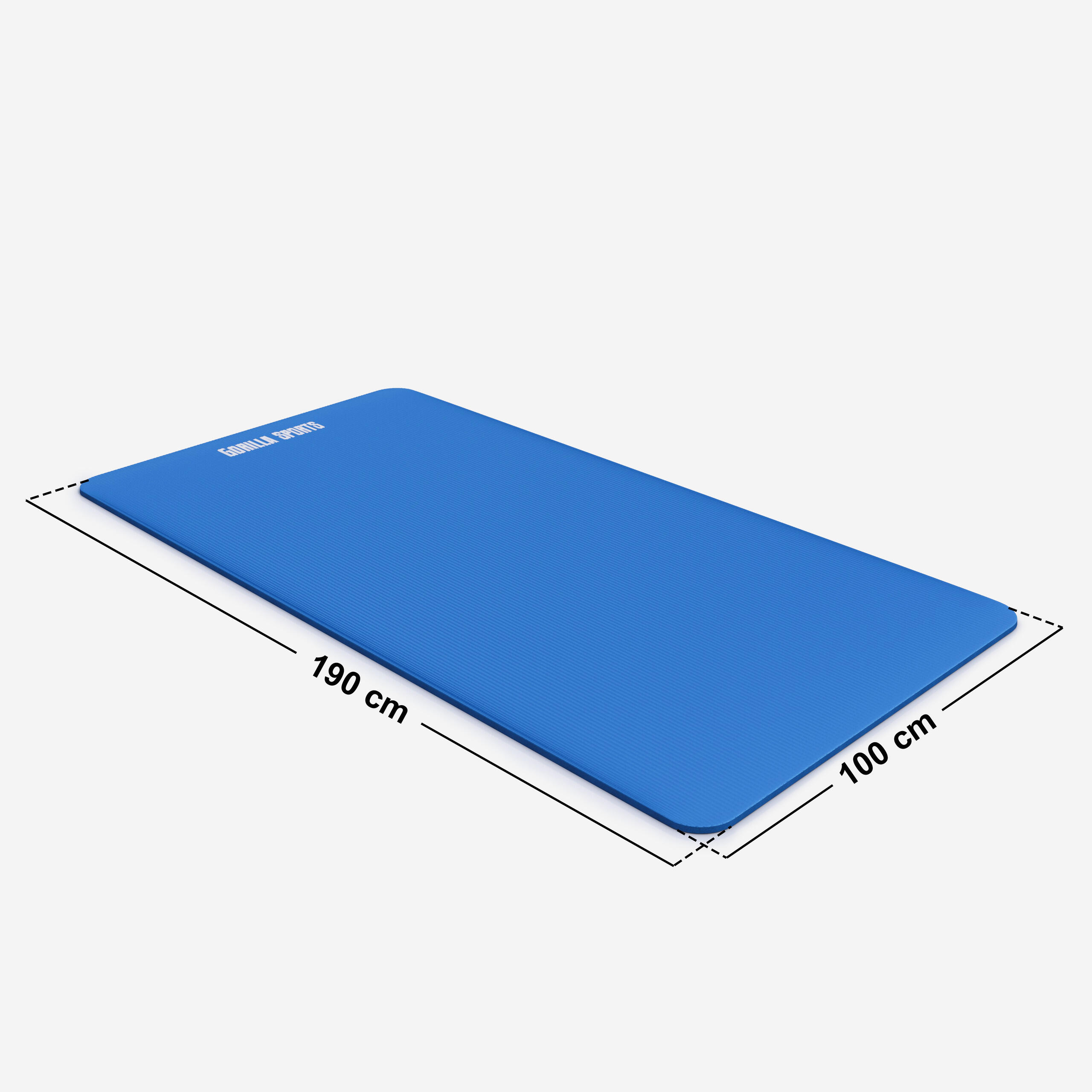Esterilla Yoga Pilates Gorilla Sports Azul Regio 190cm x 100cm x1,5Cm 4/7