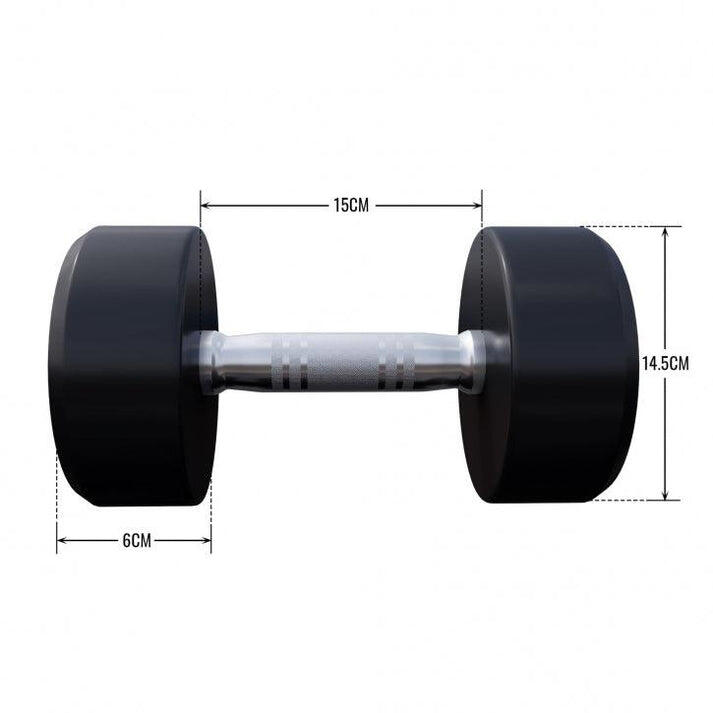 HALTÈRE MONOBLOC ROND | MUSCULATION | 2 X 10 KG 5/7