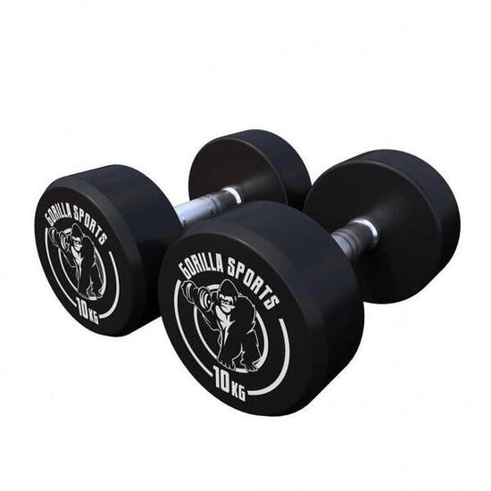 HALTÈRE MONOBLOC ROND | MUSCULATION | 2 X 10 KG