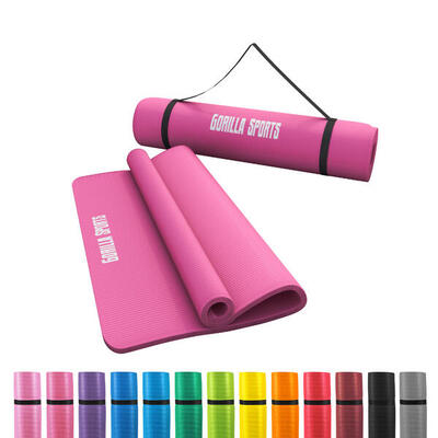 Yogamat deluxe - groen - 190 x 100 x 1,5 cm - yoga mat