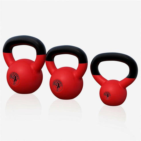 Gorilla Sports Kettlebell set - 4 kg 8 kg 12 kg - Gietijzer - Rubber Coating - 3/7