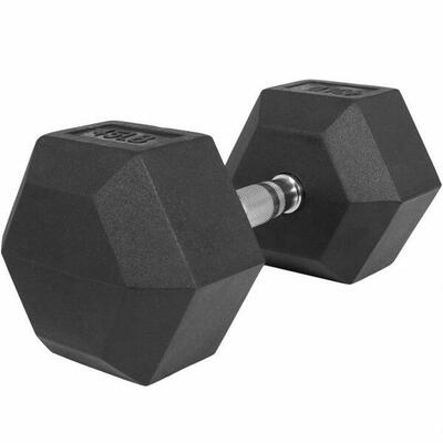 Dumbbell - 1 x 22,5 kg - gietijzer - hexagon - halter