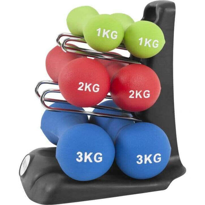 KIT D'HALTERES NEOPRENE 12 KG | MUSCULATION ET FITNESS 3/7