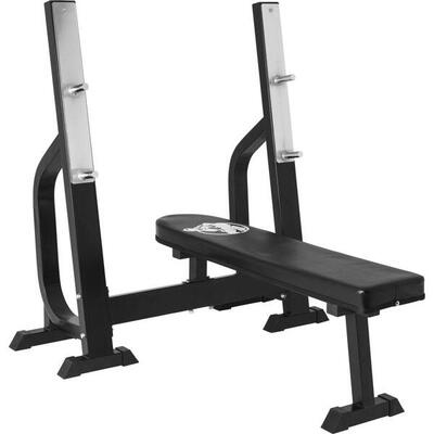 Vlakke halterbank + 100 kg halterset - kunststof