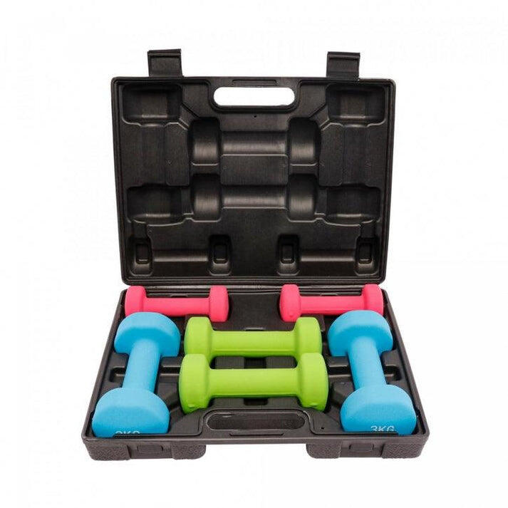 Dumbellset - Halterset - Aerobic - 12 kg - In koffer 2/7