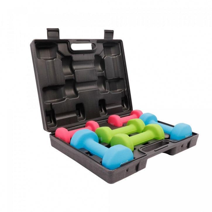 GORILLA SPORTS Gorilla Sports Set činek na aerobic v kufříku, 12 kg