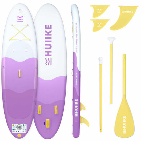 Reconditionné - Paddle Gonflable Adulte avec Pagaie et Ailerons, HUIIKE, Violet