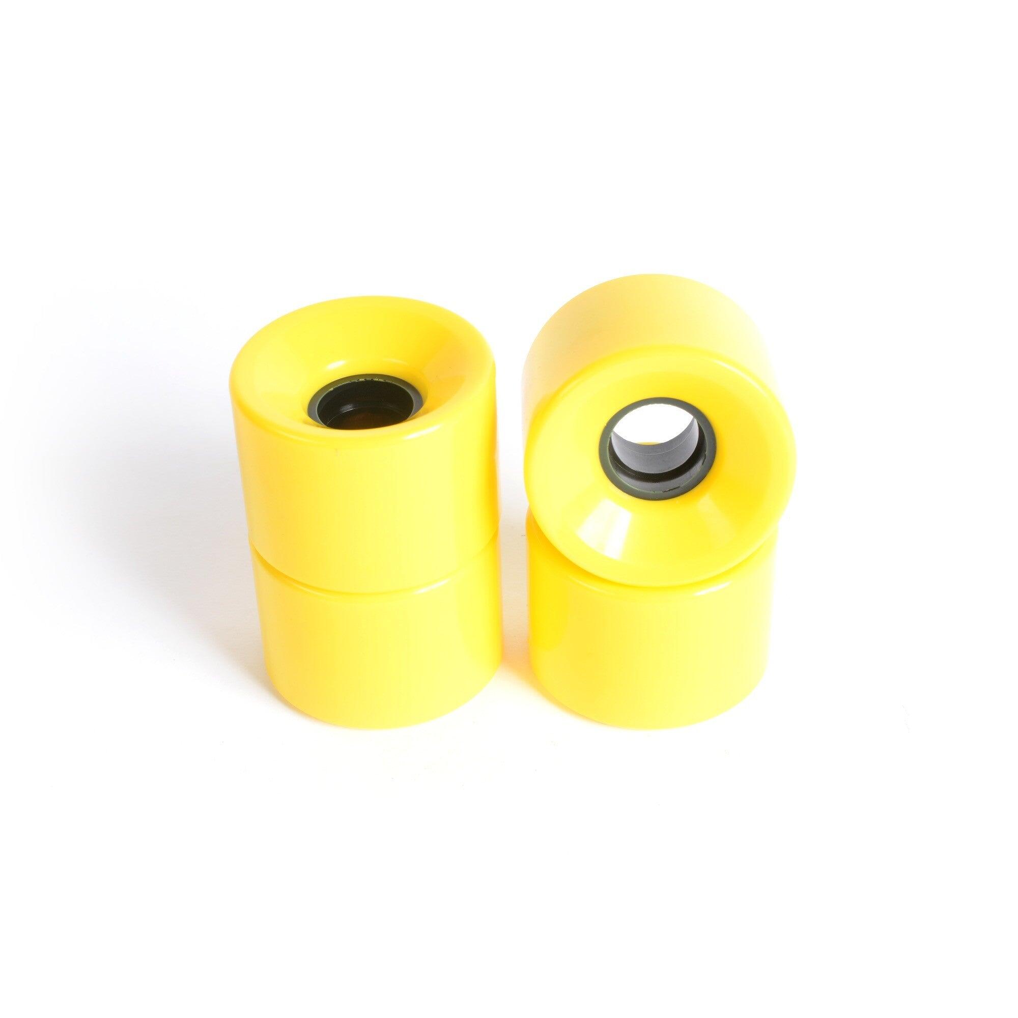 4 Roues De Skateboard 60mm Uxcell Pour Croisière - Dureté 78A - Jaune Fluo - Neuves
