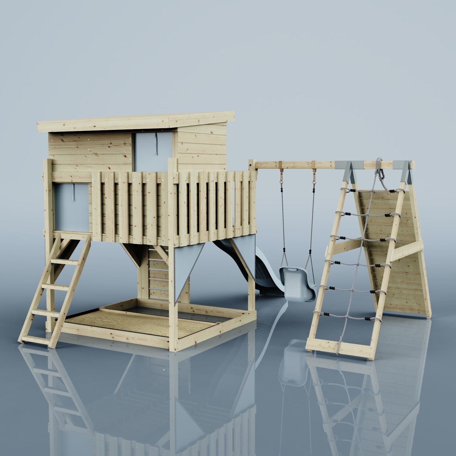 Spielturm Emil mit Babyschaukel in Eisblau - 415 × 396 × 260 cm 4/6