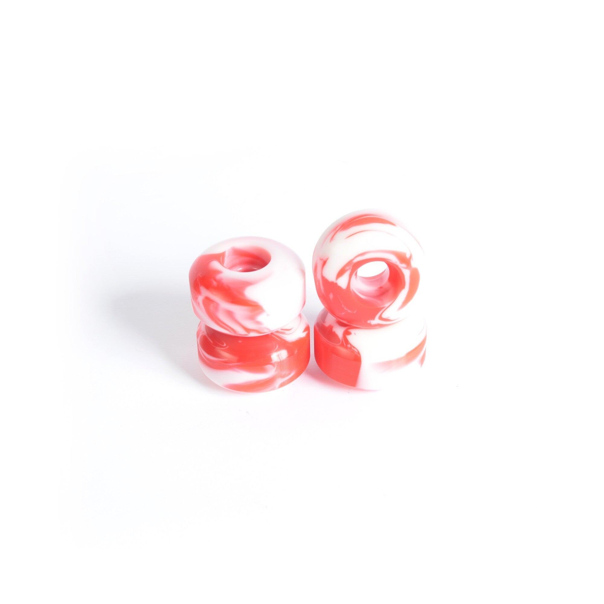 Rodas de skate - YOCAHER 52x31mm 99a - White/Red Swirl 2/2