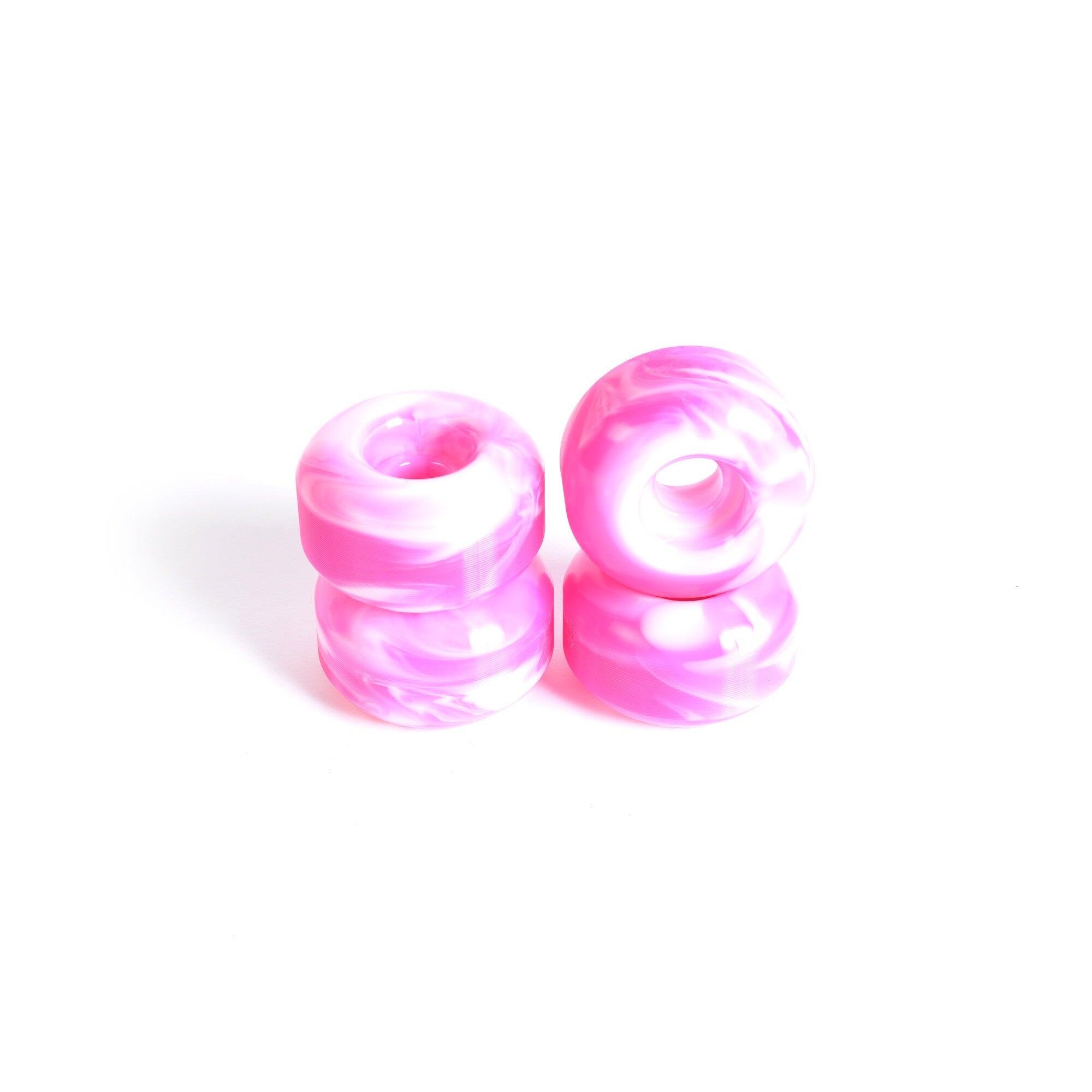 Skateboardrollen - YOCAHER 52x31mm 99a - Swirl White/Pink 2/2