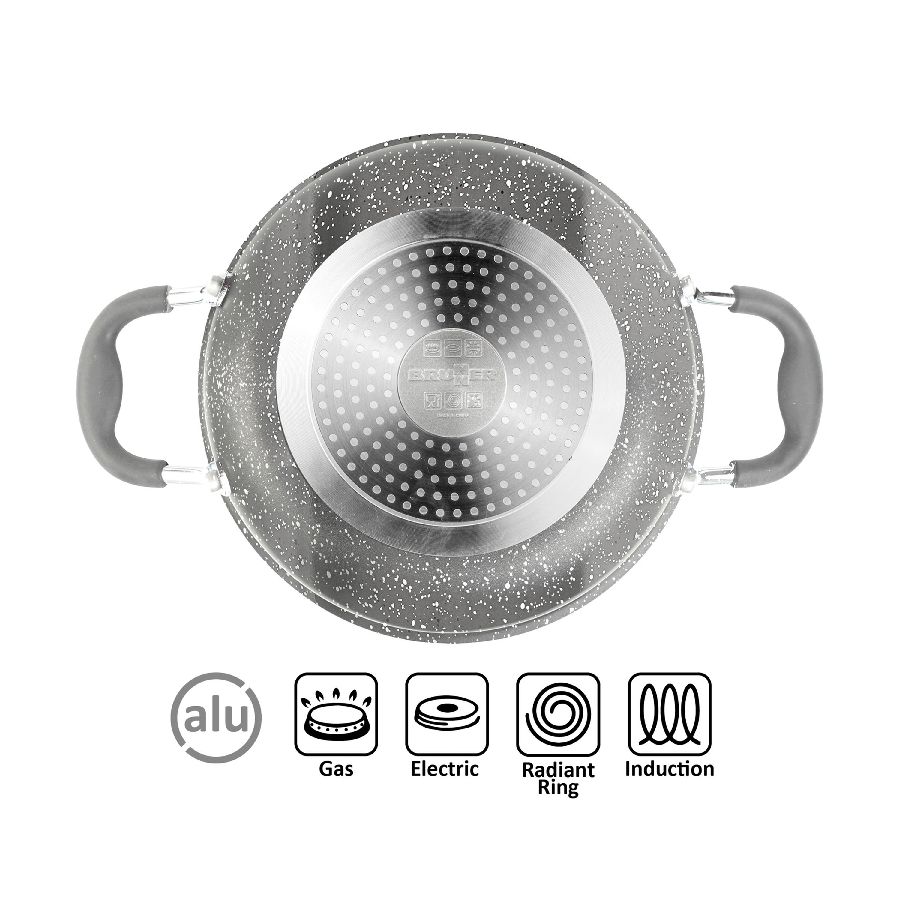 Brunner set de ollas gourmet rock ng cocina 8+1 ø 20 cm 6/7