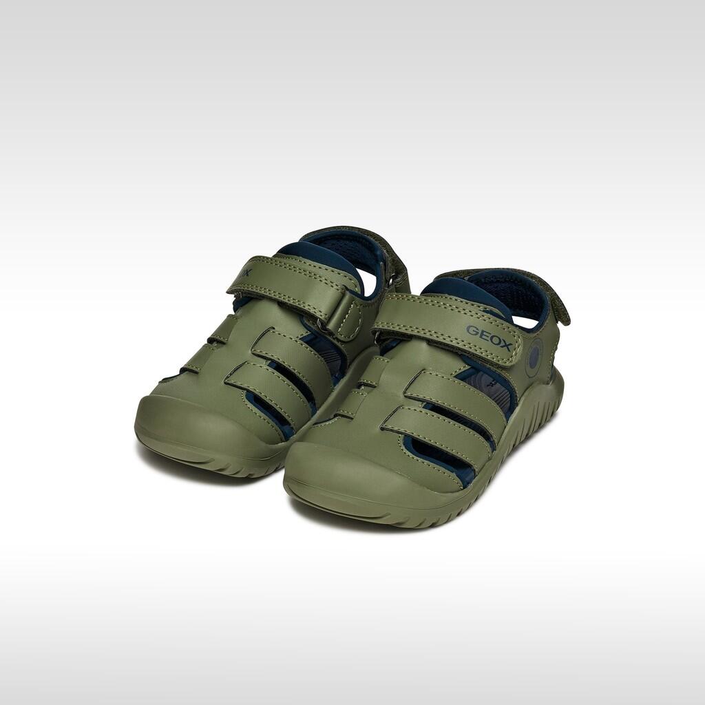 Sandales Garçon S. FUSBETTO PRO BOY Vert Sauge/Bleu Marine 3/7