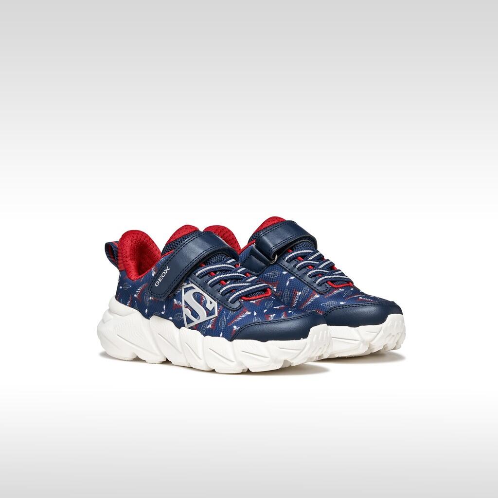 Baskets Garçon J FLEXYPER FAST BOY Bleu Marine/Rouge Foncé 3/7