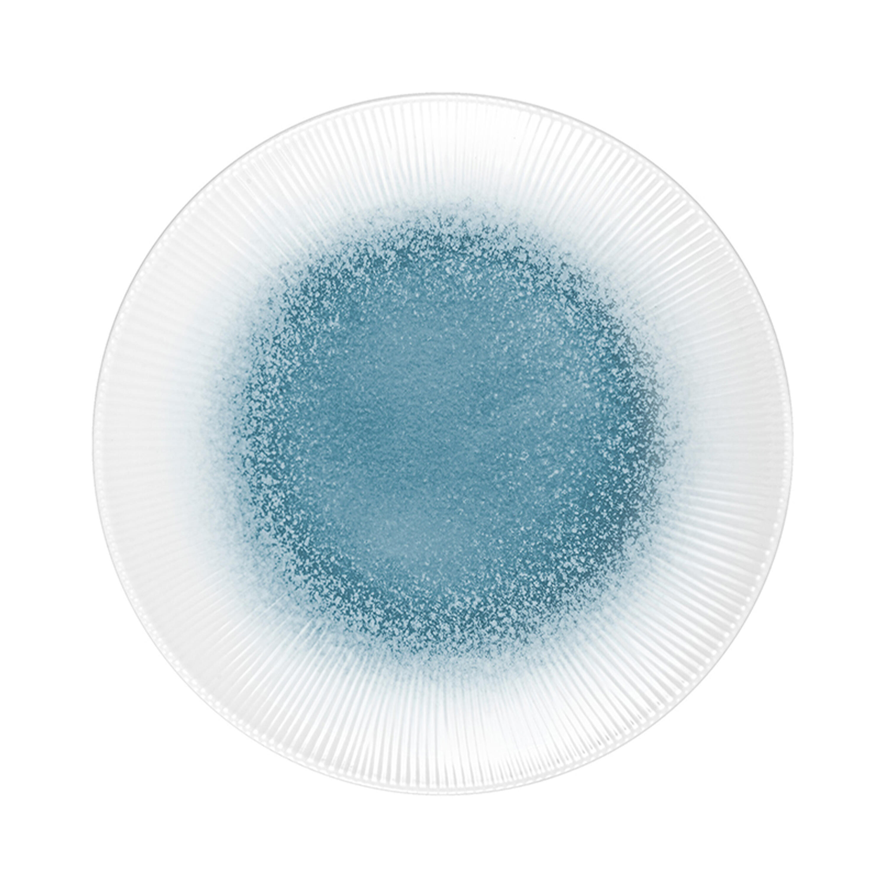 Service De Table Mélamine Brunner Panarea - 16 Pièces - Blanc Et Bleu