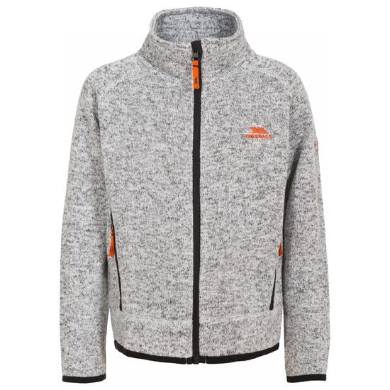 Childrens Boys Mario Full Zip Fleece Jacket (Grijze Mergel)