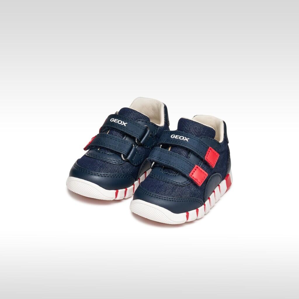 Premiers Pas Bébé Garçon IUPIDOO BABY BOY Bleu Marine/Rouge 3/7