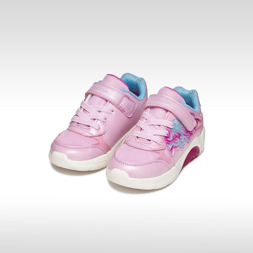 Baskets Fille J FADINLIGHT GIRL Rose/Bleu Ciel 3/7