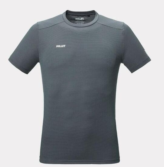 Tee Shirt de Randonnée Technique Homme Millet "FUSION TS SS M" Gris