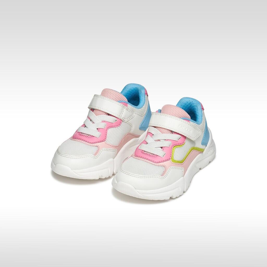 Baskets Fille J LOFTUS GIRL Blanc/Rose 3/7