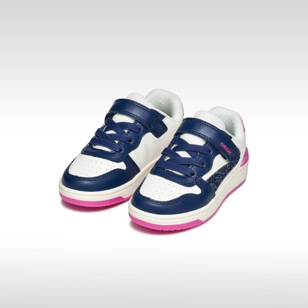 Baskets Fille J WASHIBA GIRL Blanc/Bleu Roi Foncé 3/7