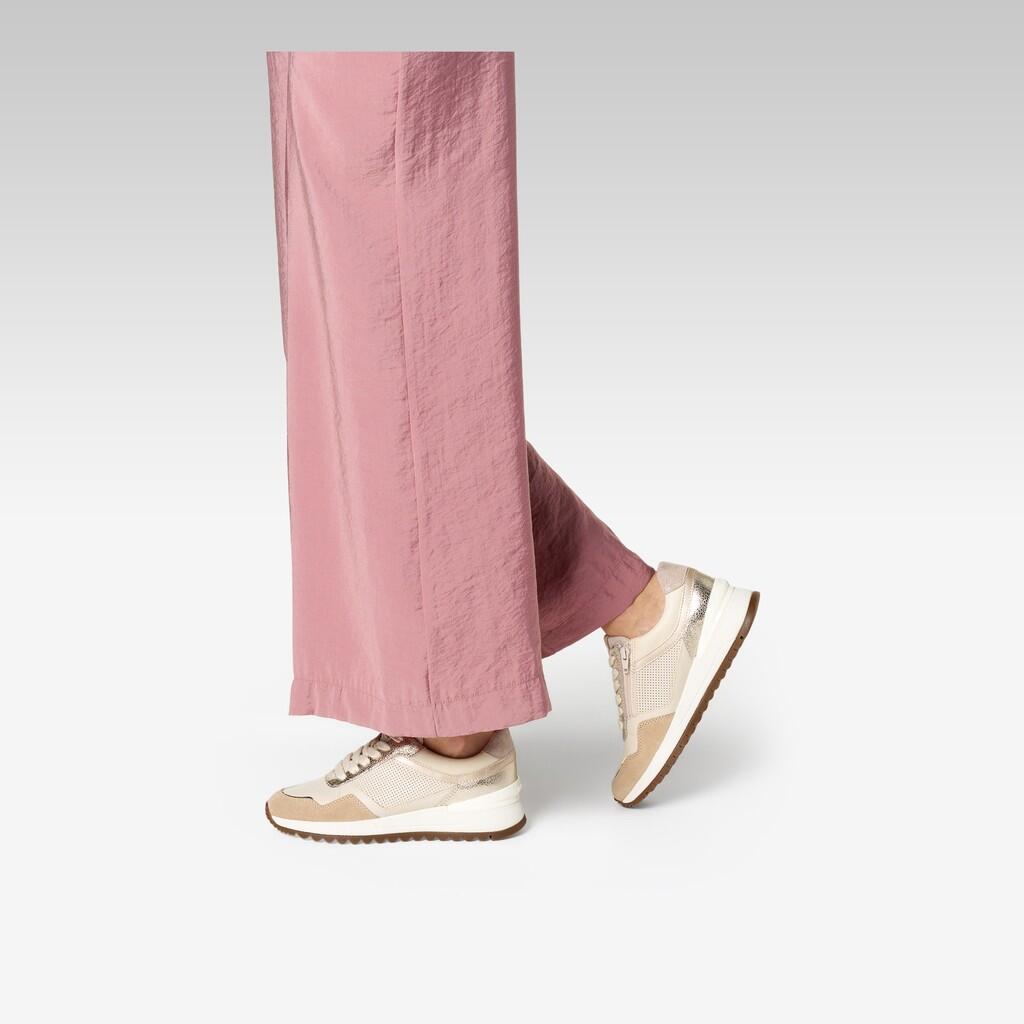 Baskets Femme D DESYA Blanc Cassé/Or Clair 3/7
