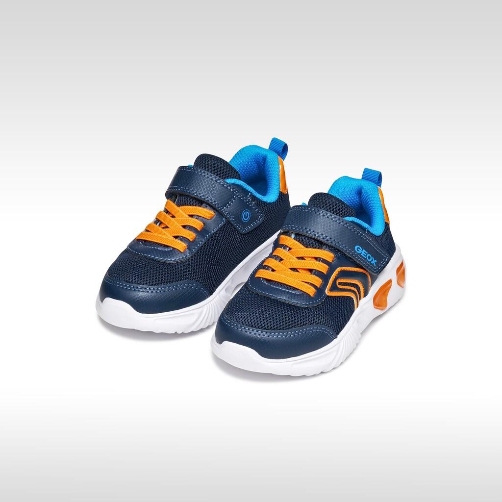 Baskets Garçon J ASSISTER BOY Bleu Marine/Orange 3/7