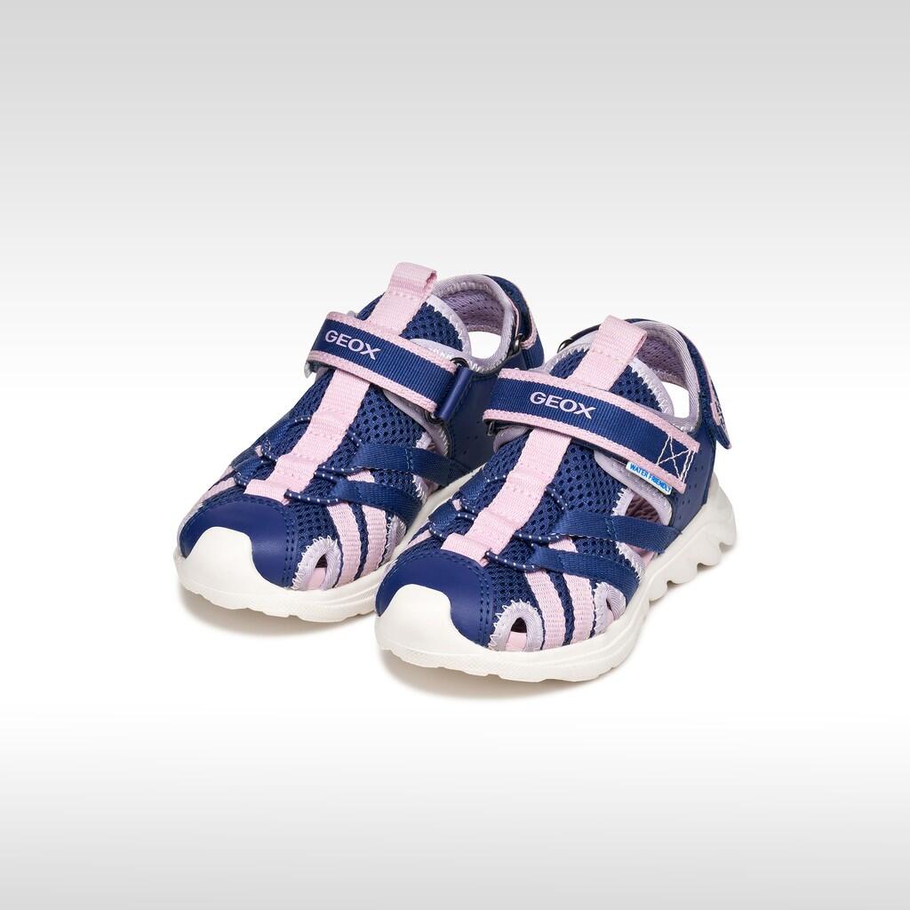 Sandales Fille J SANDAL AIRADYUM GIRL Bleu Marine/Lilas 3/7
