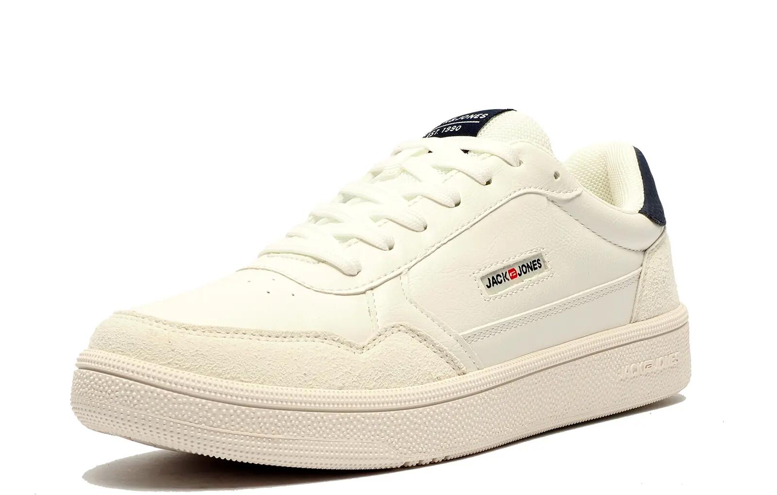 Jack & Jones Bounce Mens Trainers - White, Mid Height, Lace-Up 2/6