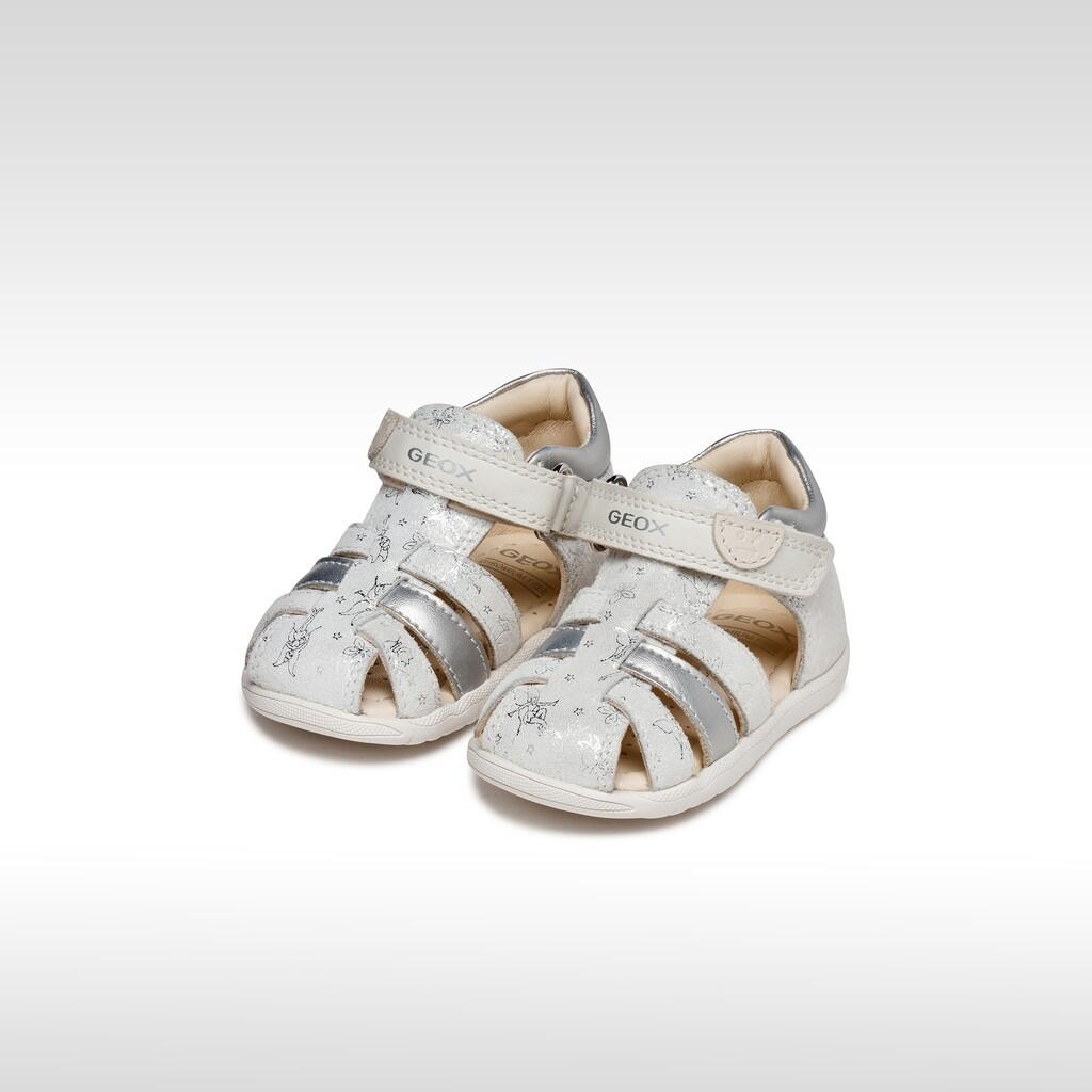 Sandales Bébé Fille B SANDAL MACCHIA GIR Blanc/Argent 3/7