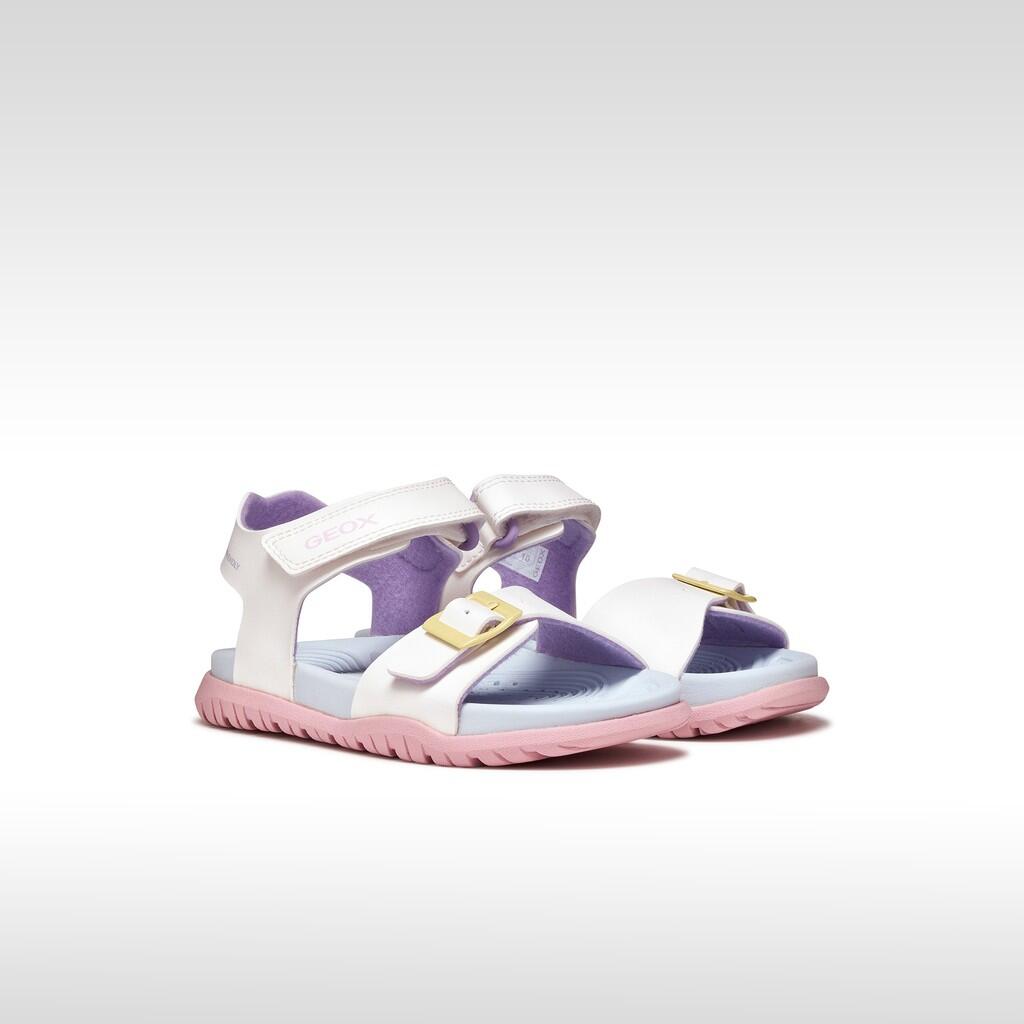 Sandales Fille J SANDAL FUSBETTO GIRL Blanc/Multicolore 3/7