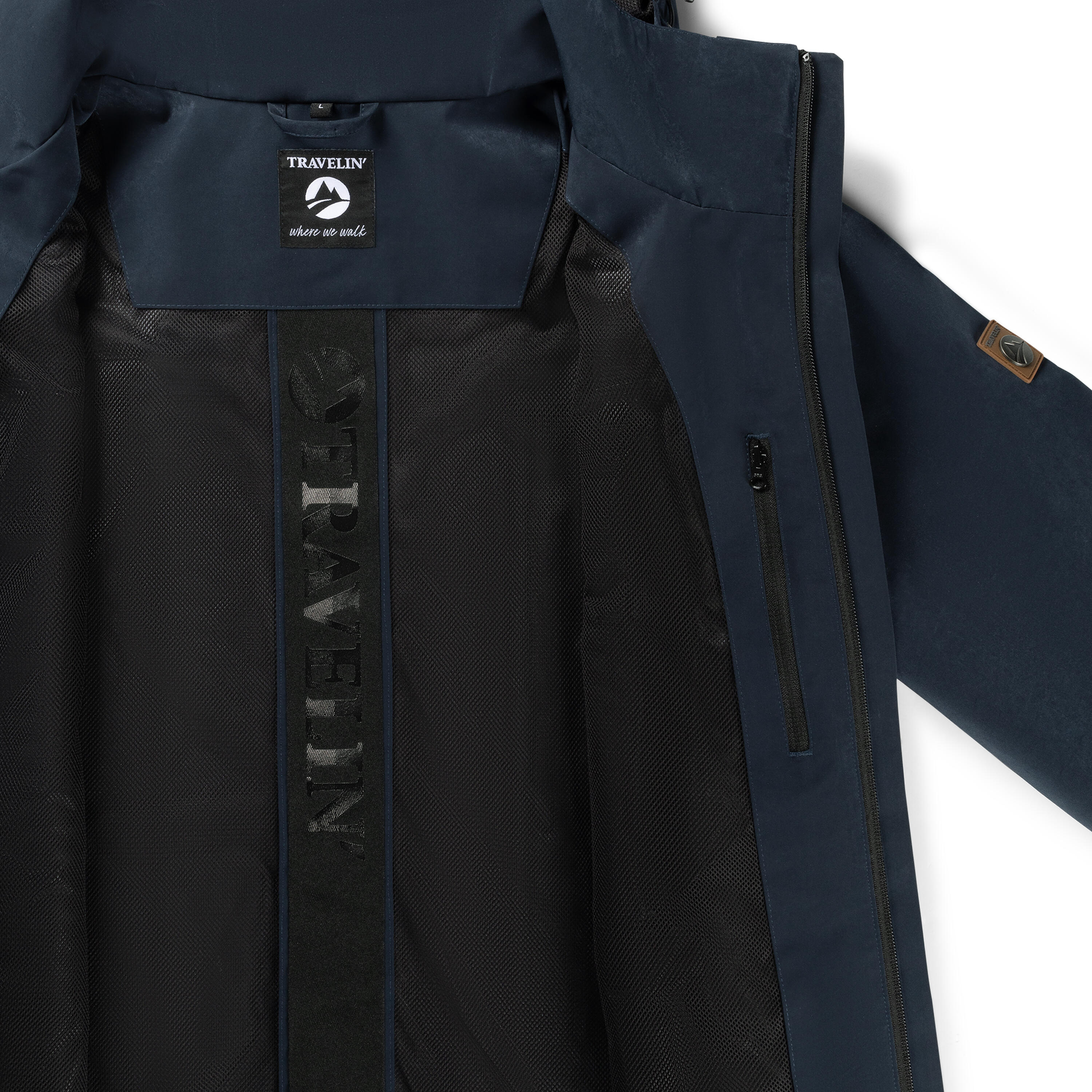 Aron Hombre - Chaqueta hardshell - Impermeable - Azul marino 6/6
